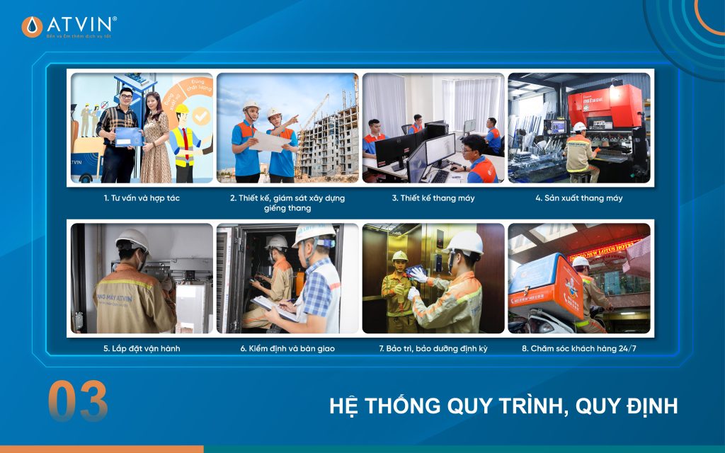 Quy trình phụng sự khách hàng khi lựa chọn thang máy gia đình Atvin